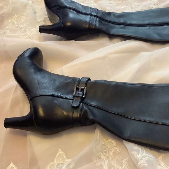 ❤BLACK NINE WEST BOOTS SIZE 7.5 - Picture 4 of 8